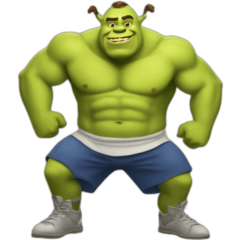 Shrek Chad gym emoji