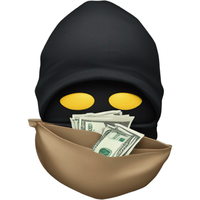 A robber holding a money bag emoji