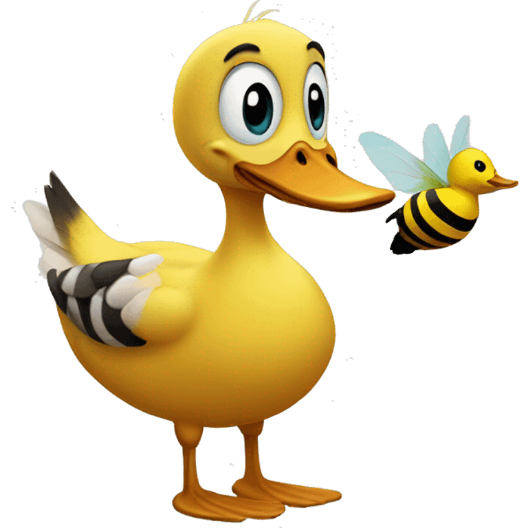 Duck and bee emoji