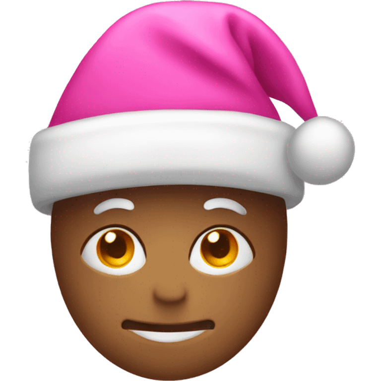 Pink Christmas hat emoji