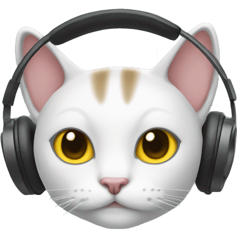 Cat with headphones emoji