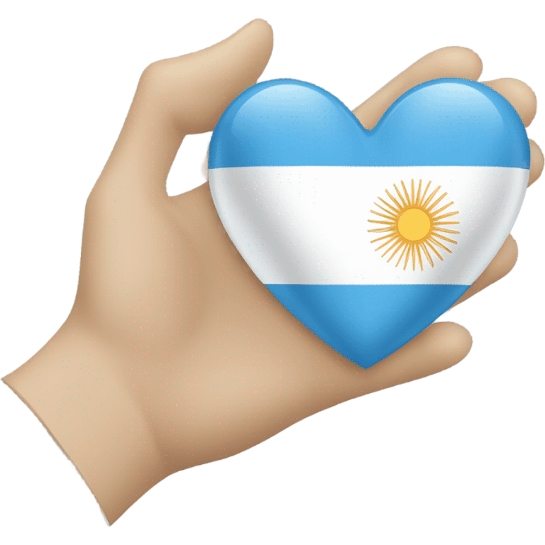 Argentine standarte heart emoji