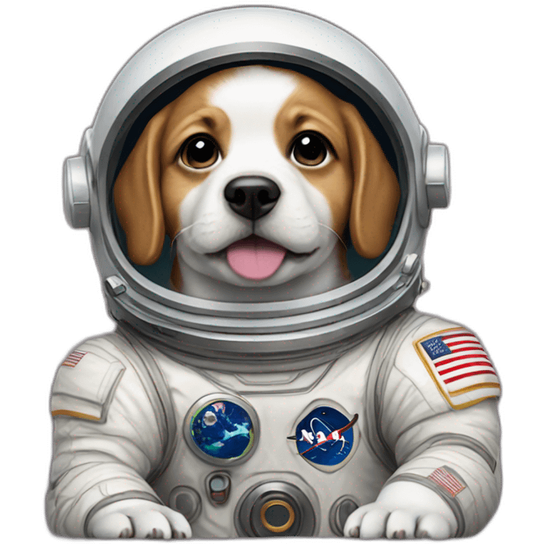 astronaut puppy dog emoji