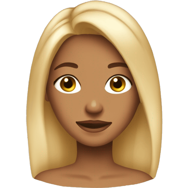 a teenage tan long blonde girl with a clay skincare mask  emoji