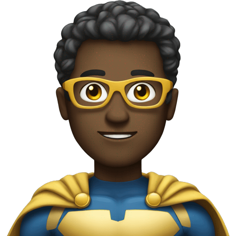 smart superhero emoji