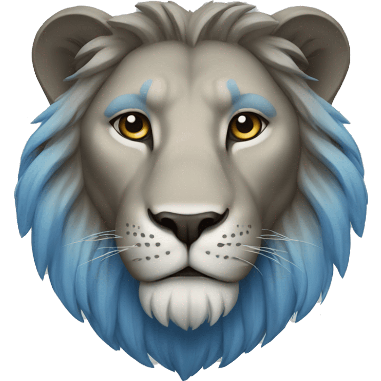 Blue lion emoji