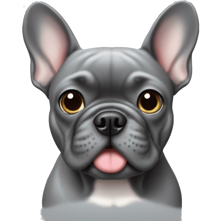 Grey French Bulldog emoji