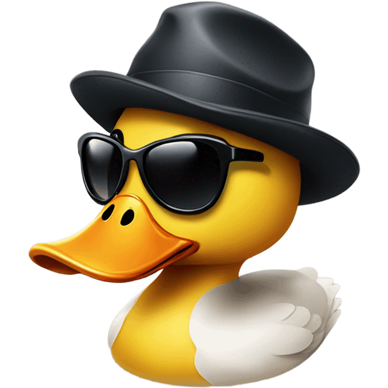 Duck that is a spy emoji