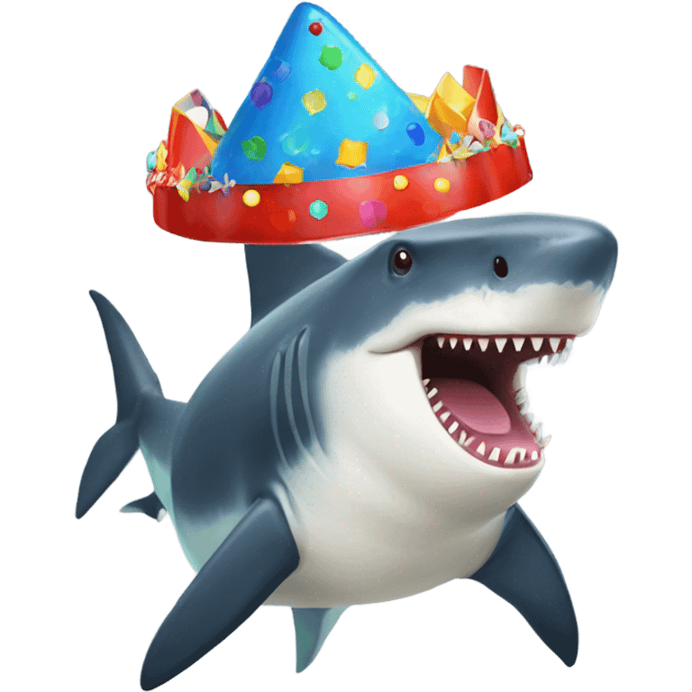 megaladon with party hat emoji