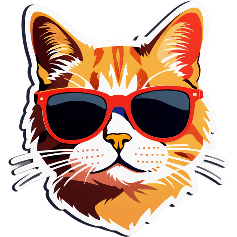 Cat with sunglasses emoji