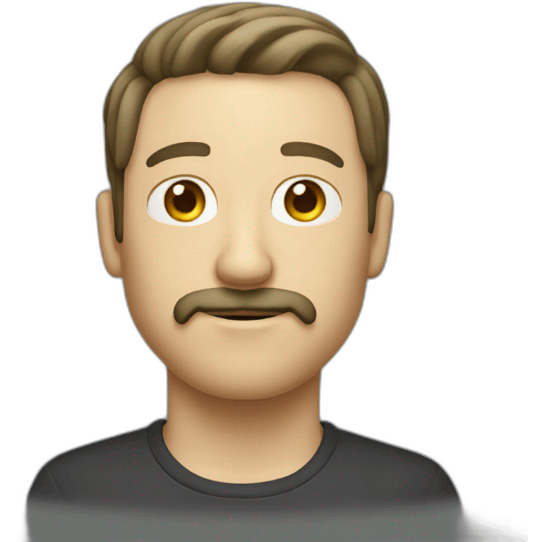 White guy with mustache and goatee emoji