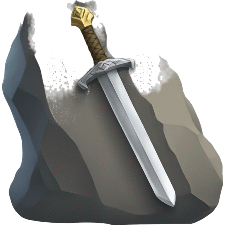 A sword stuck in a rock emoji