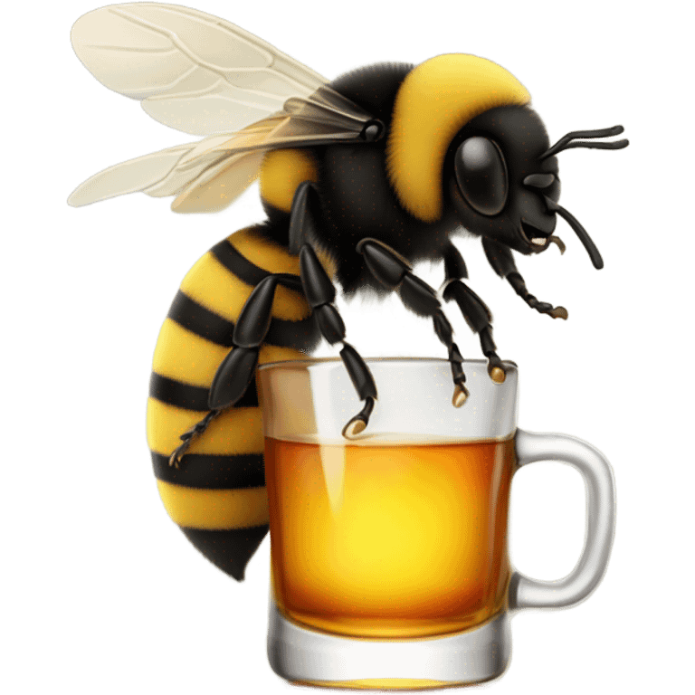 Bumblebee drinking whiskey  emoji