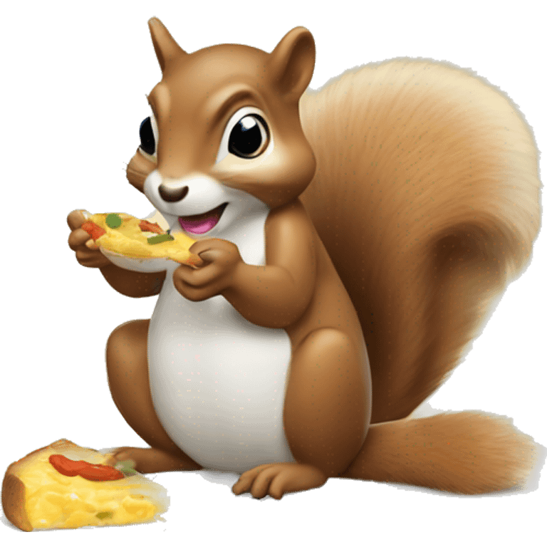 Squirrel eating omellette emoji