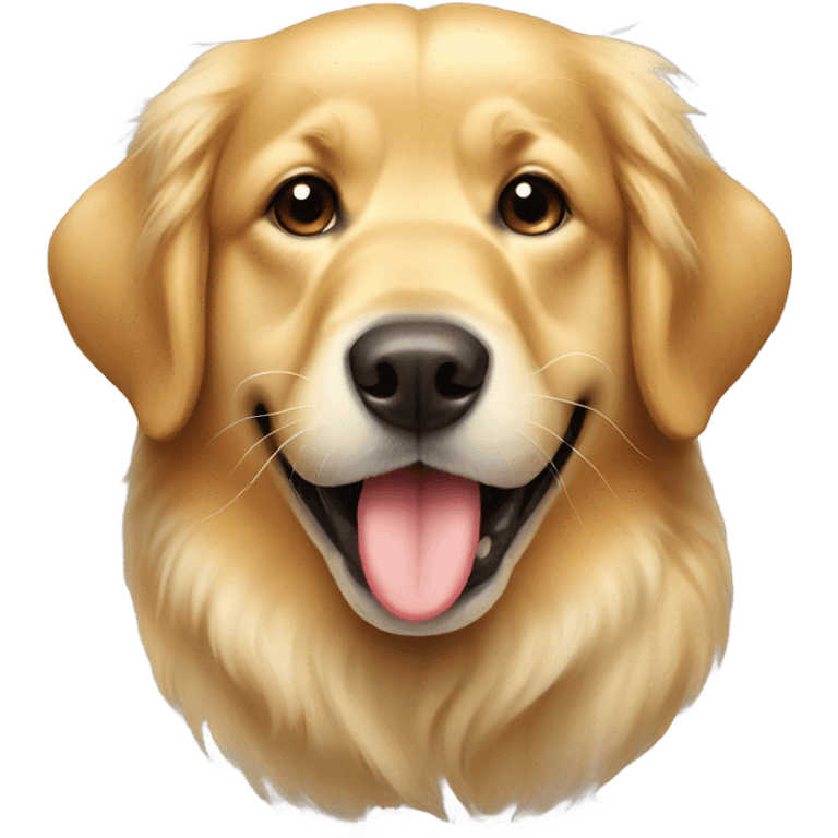 Golden retriever holding a slipper emoji