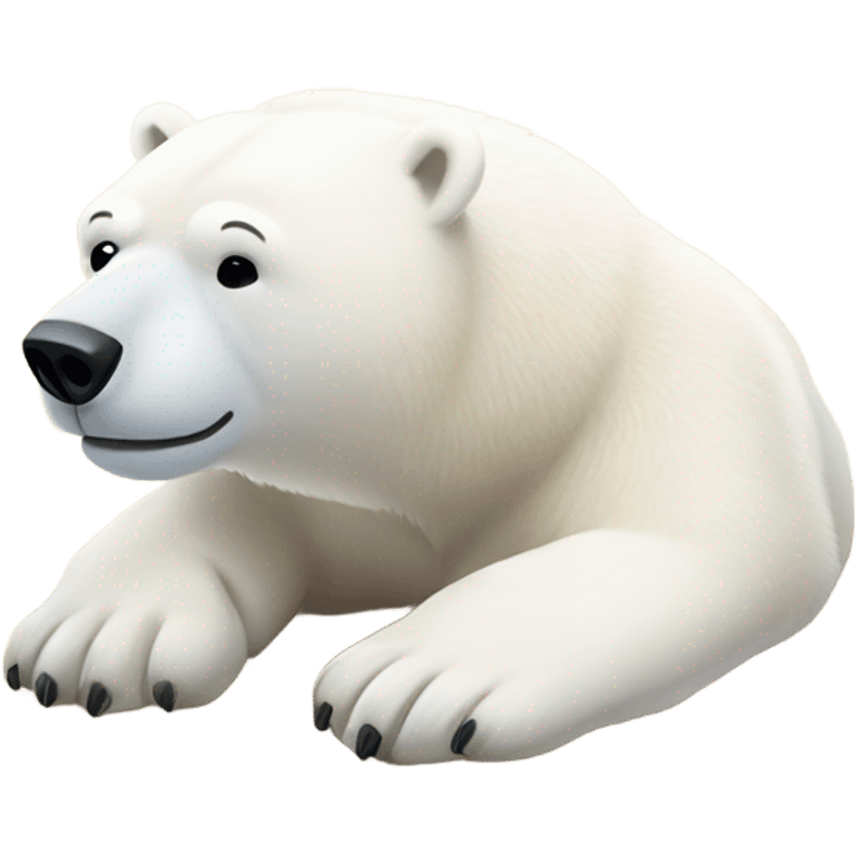 Polar bear on the beach  emoji