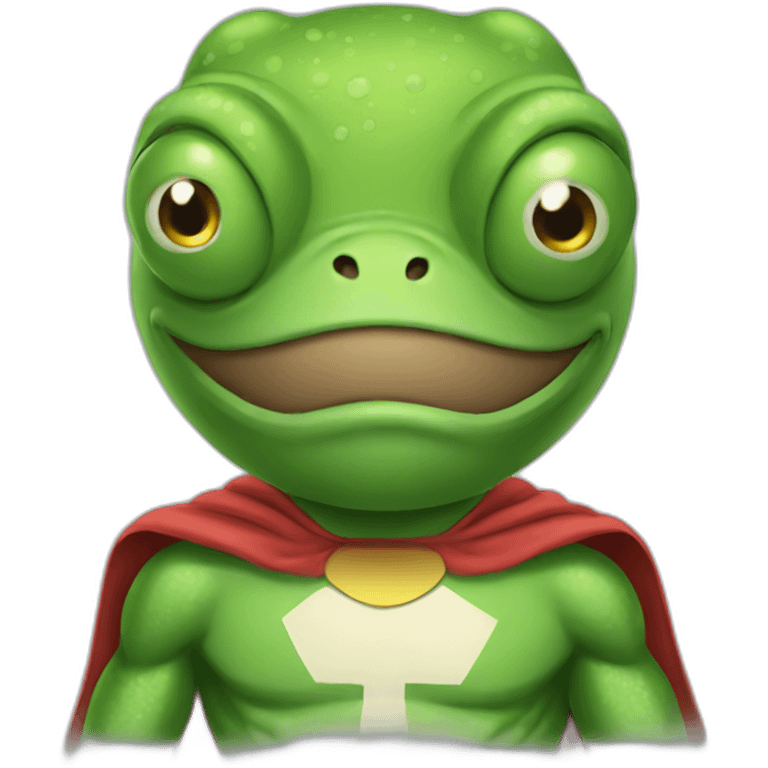 Frog superhero emoji