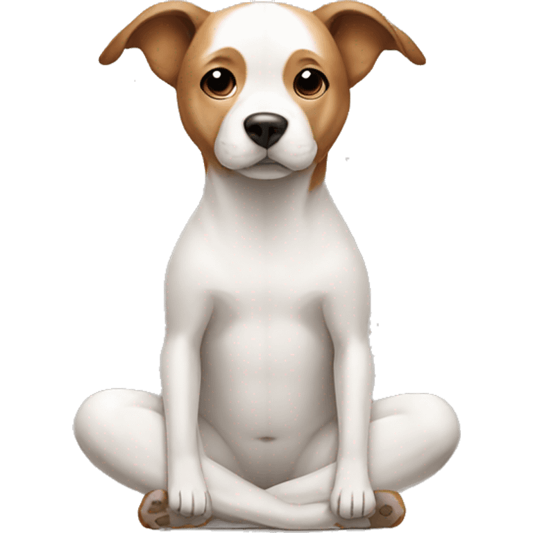 Yoga positón of dog emoji