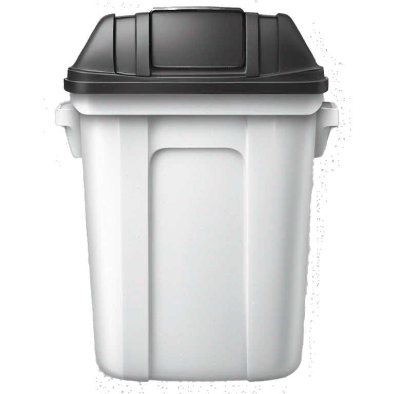 white garbage bin from the front emoji