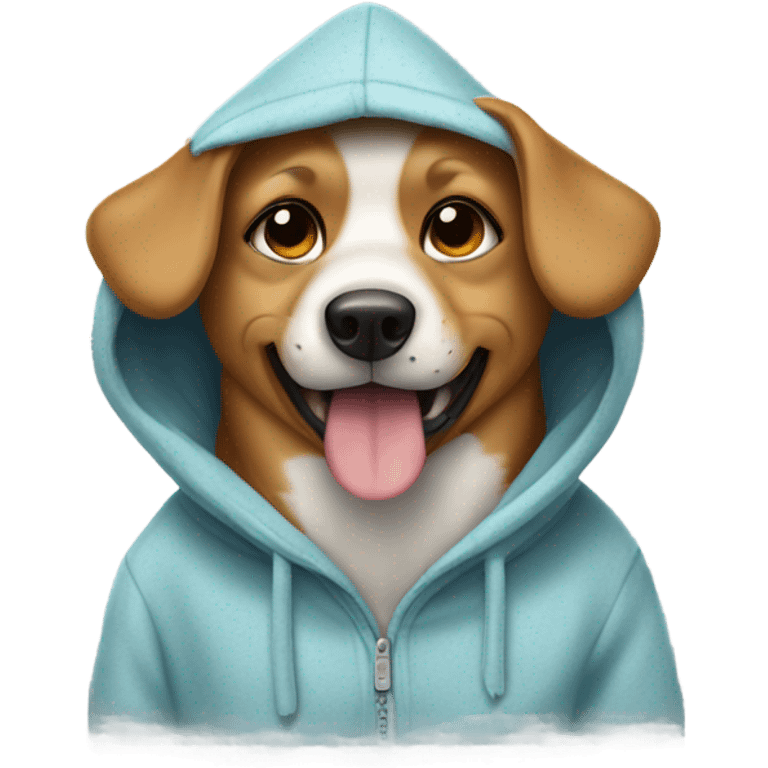 dog wearing hoodie emoji