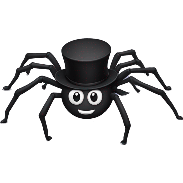 spider crawling with top hat emoji