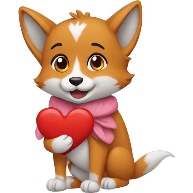 shefox holding heart emoji