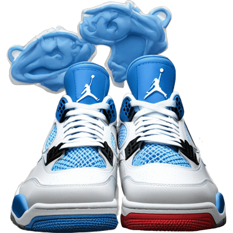 Air Jordan 4s military blue emoji