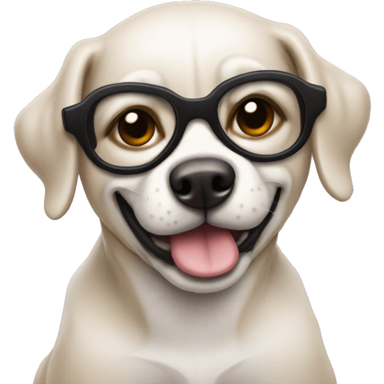 Perro con gafas  emoji