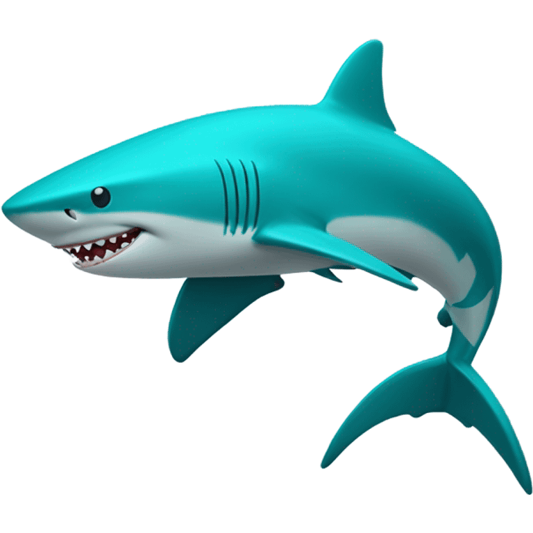 teal shark emoji