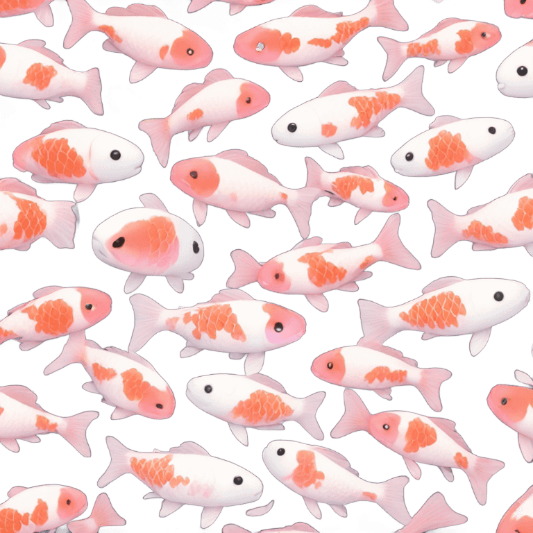 Pink and white koi fish emoji