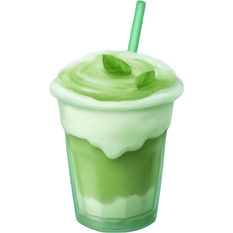 Iced matcha latte emoji