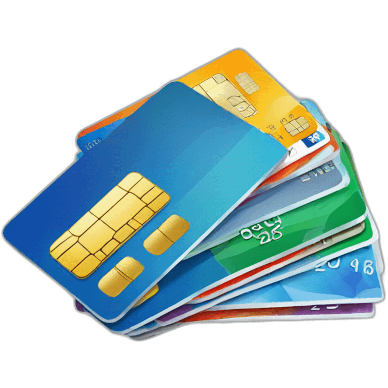 multiple credit cards fanned out emoji