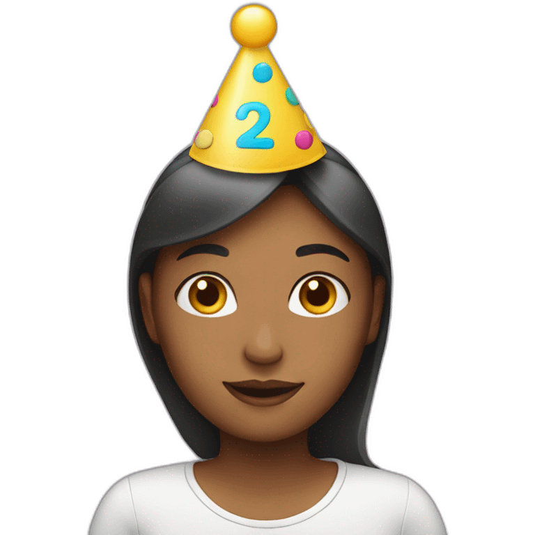 birthday cap girl emoji