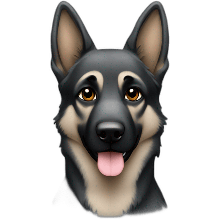 silver and black German shepherd emoji