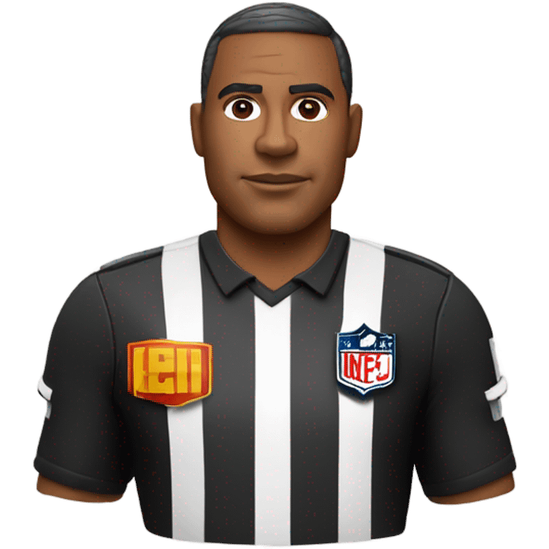 referee wearing a Kansas City chiefs uniform emoji