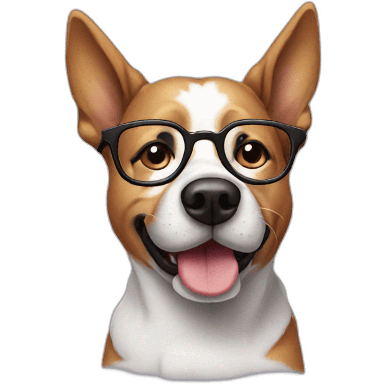 dog with glasses emoji