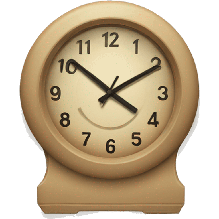 beige clock emoji