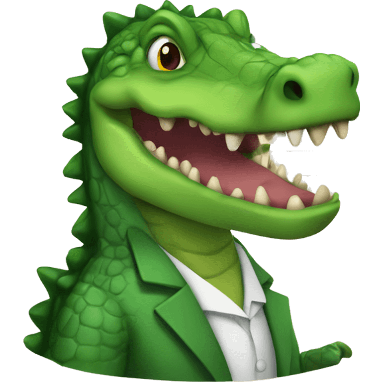 Teacher crocodile, backrounds Chart emoji