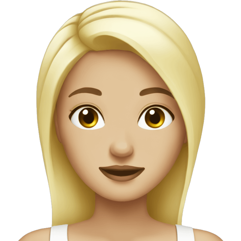 Blonde girl spa emoji