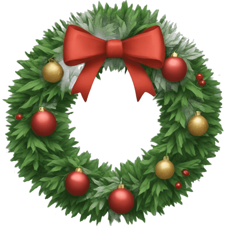 realistic holiday wreath emoji