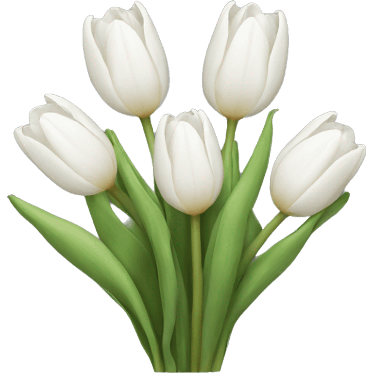 white tulip bouquet  emoji