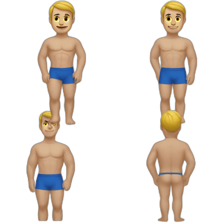 Macron en maillot de bain emoji