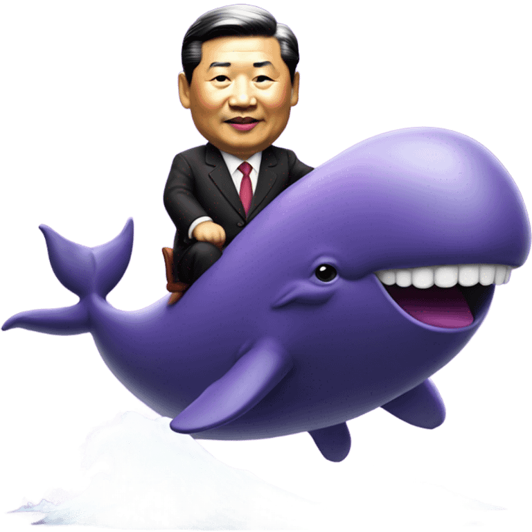 xi jinping riding purple whale emoji