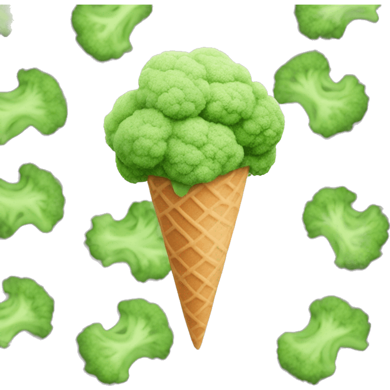 Broccoli ice cream emoji