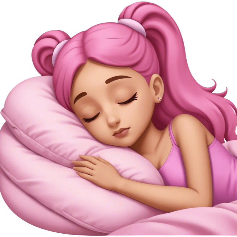 Ariana Grande sleeping pink  emoji