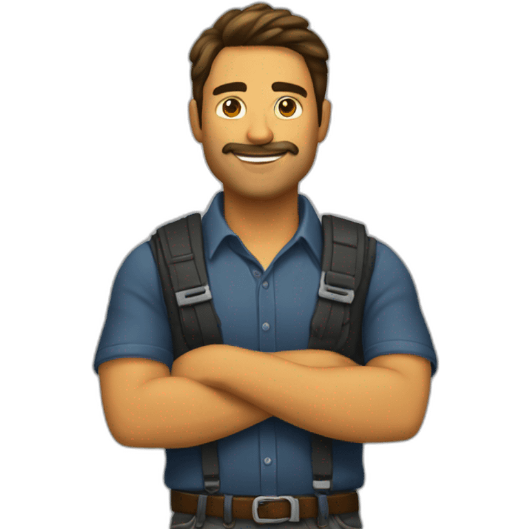 Hombre con coleta emoji