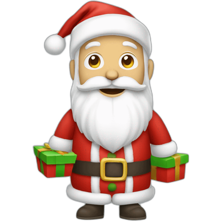 PAPA NOEL CON REGALOS Y ZAPATOS emoji