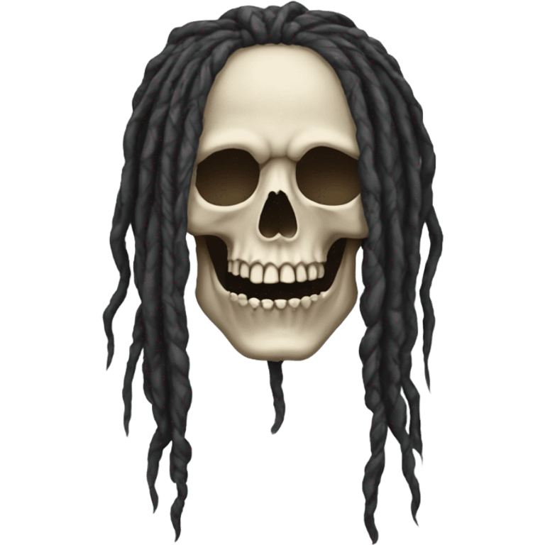 Skull with dreads  emoji