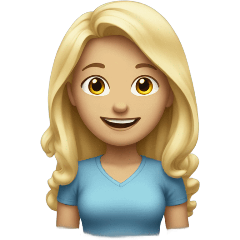 Blonde cute face emoji