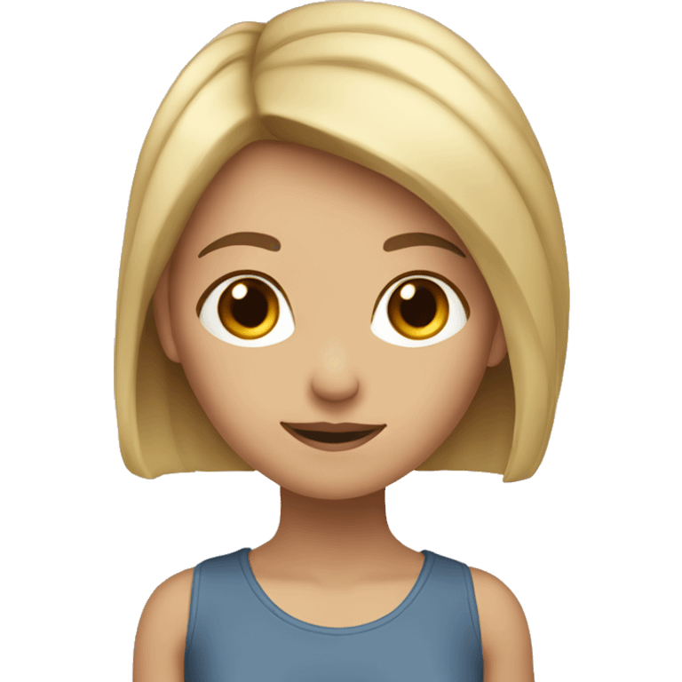 A long brown hair girl with blonde short haired girlbrown haired girl emoji